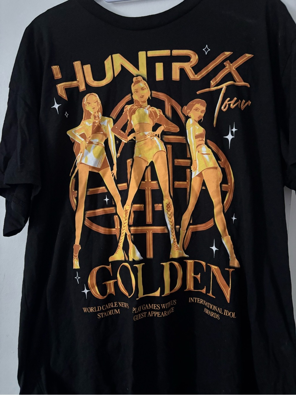 KPOP Demon Hunters Black Tee with Gold Accent - Picture 2 of 3